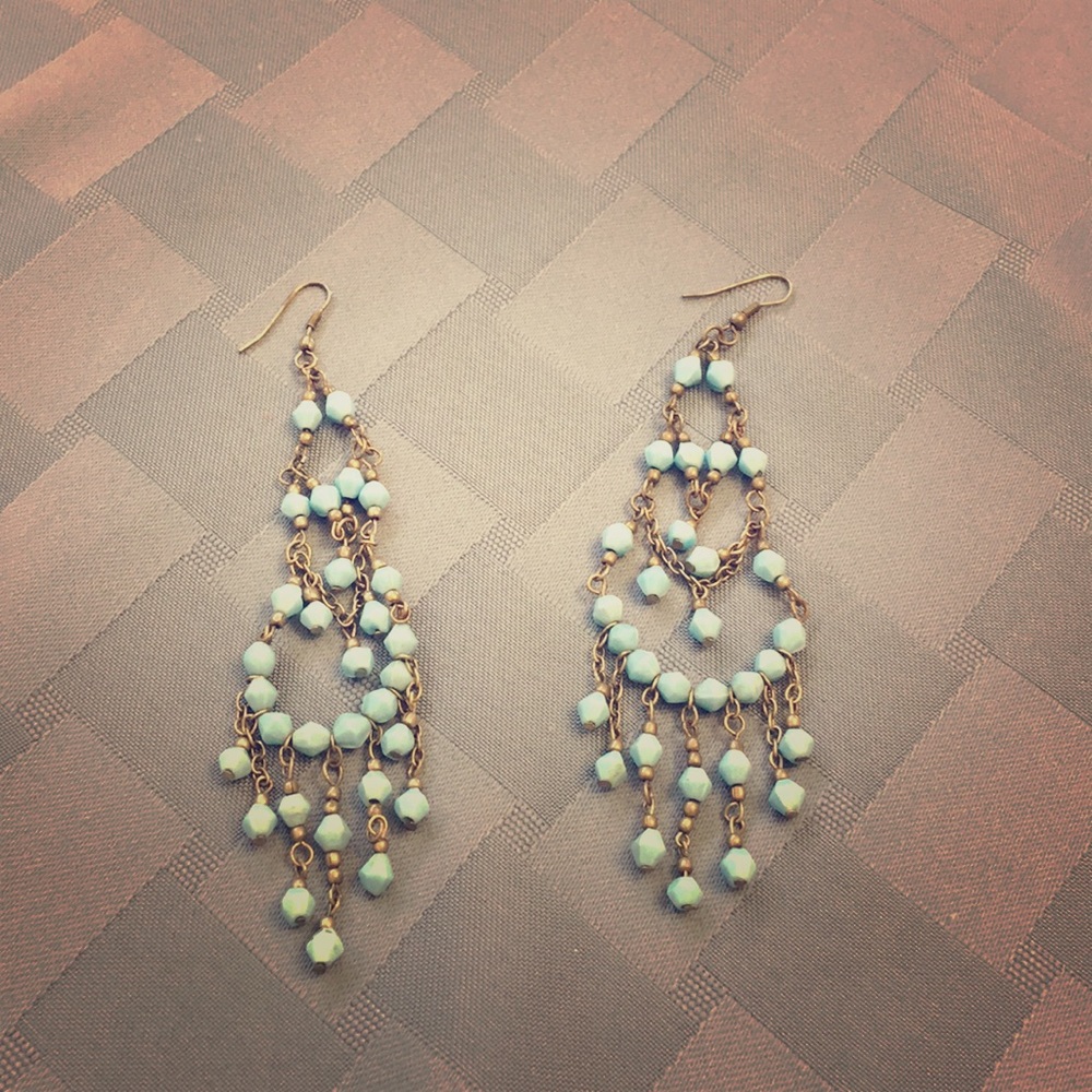 Turquoise chandelier earrings